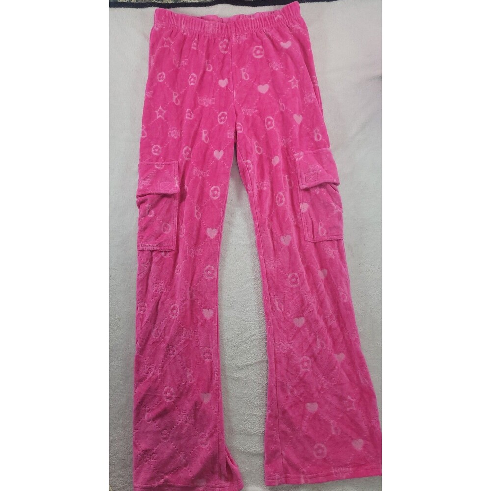 ​Dolls Kill Bratz Girlz Really Rock Pink Velour Rhinestone Cargo Pants Size M